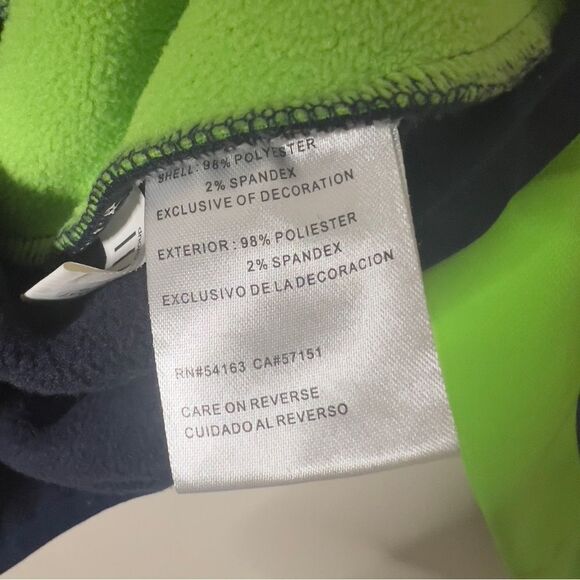 NFL Mens Seattle Seahawks Navy Green Full Zip Fleece Lined Jacket Extra Large - Picture 8 of 8